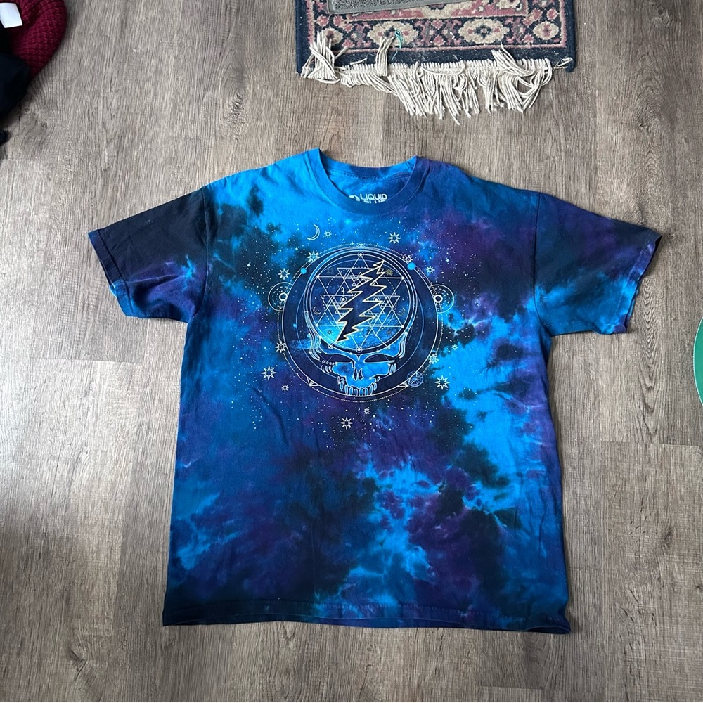 Grateful Dead Mystical Stealie Blue Tie Dye T-Shirt - XL - Picture 6 of 8
